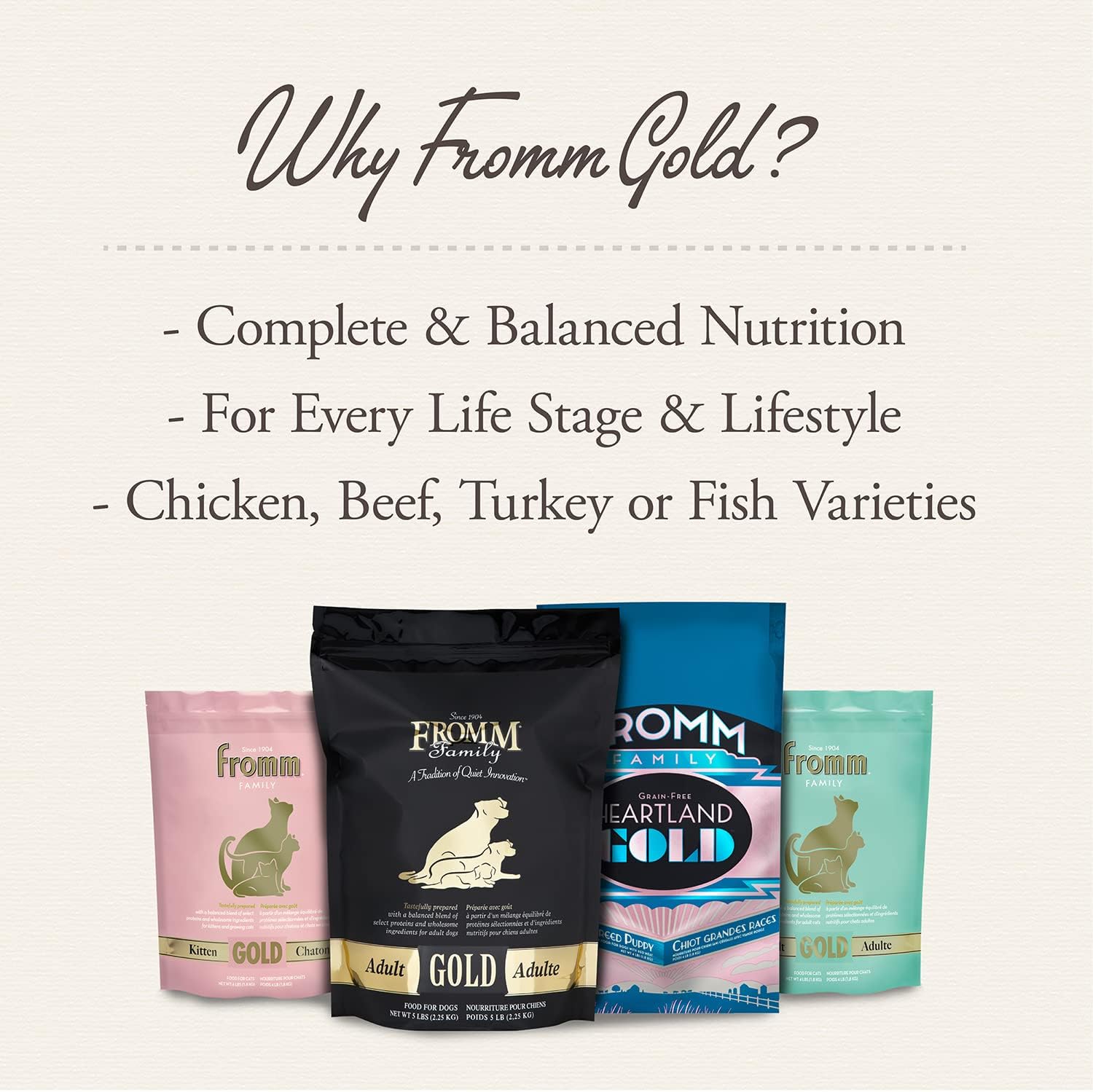 Fromm Puppy Gold Premium Dry Dog Food - Dry Puppy Food for Medium & Small Breeds - Chicken Recipe - 5 lb : Pet Supplies