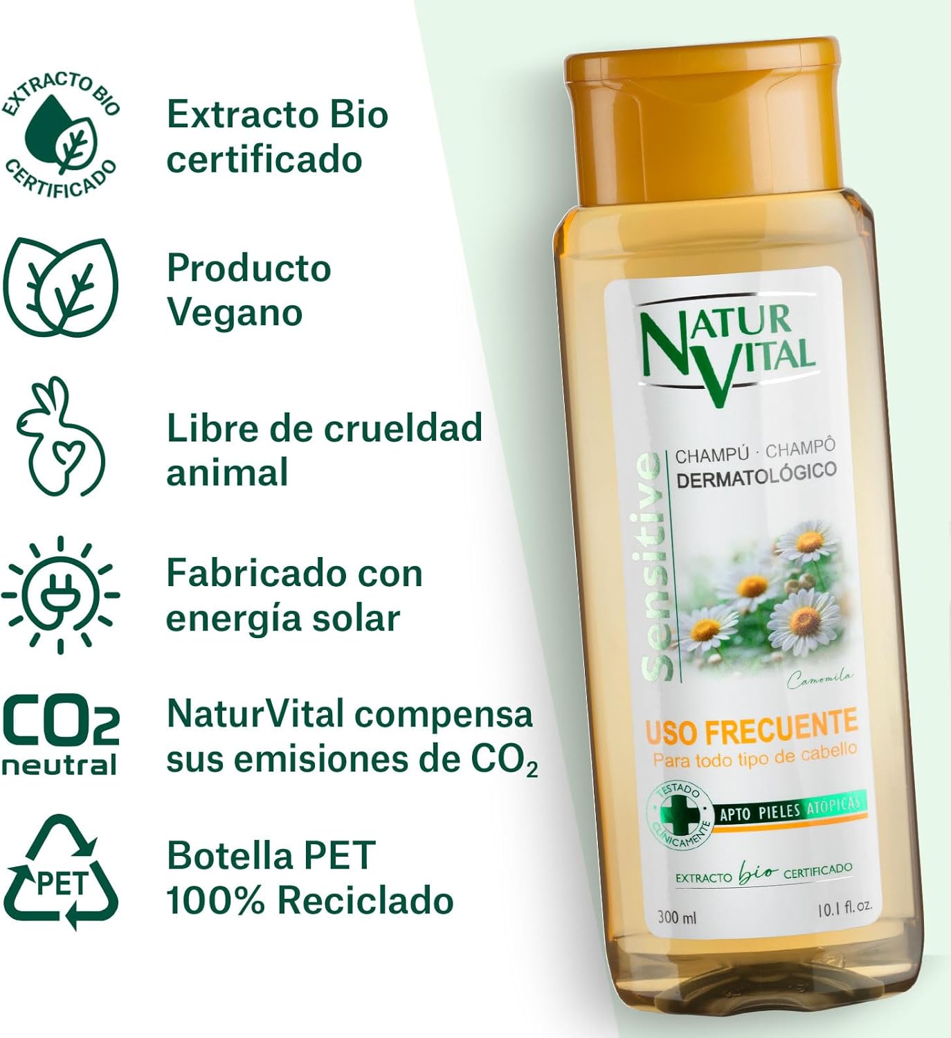 Naturvital Sensitive Shampoo Frequent Use Chamomile 300 Ml