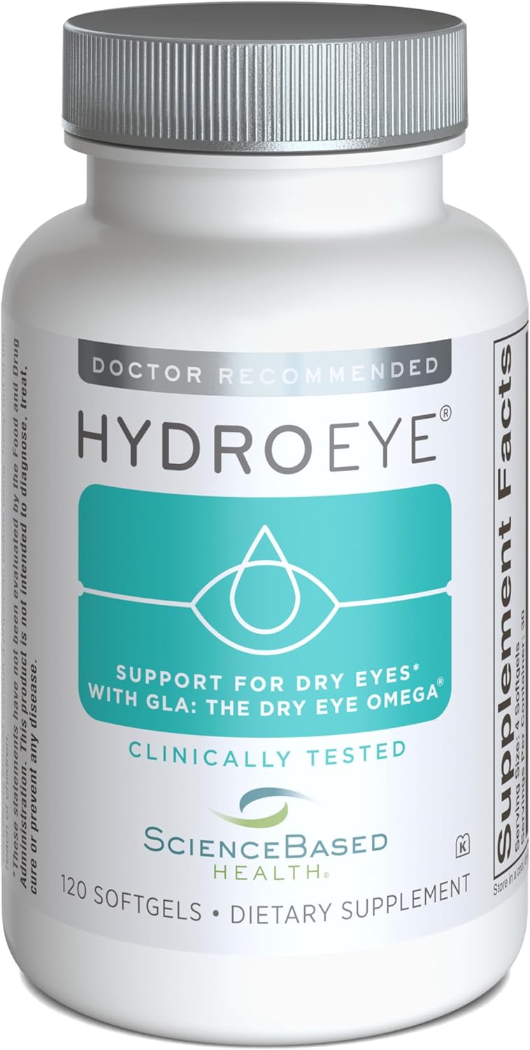 Sciencebased Health Hydroeye Dry Eye Supplement – Clinically Tested Formula With Gla, Epa And Dha – Eye Comfort & Tear Film Support – 120 Softgels