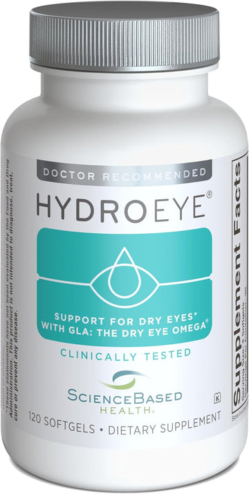 Sciencebased Health Hydroeye Dry Eye Supplement – Clinically Tested Formula With Gla, Epa And Dha – Eye Comfort & Tear Film Support – 120 Softgels