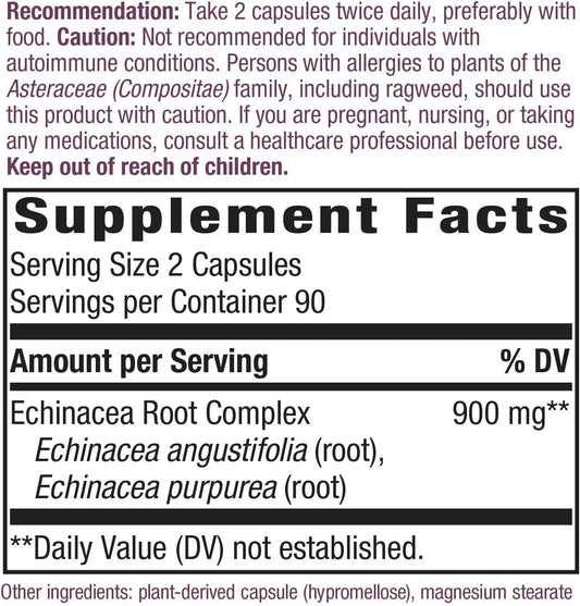 Nature's Way Echinacea Root Complex, 900 mg per serving, 180 VCaps