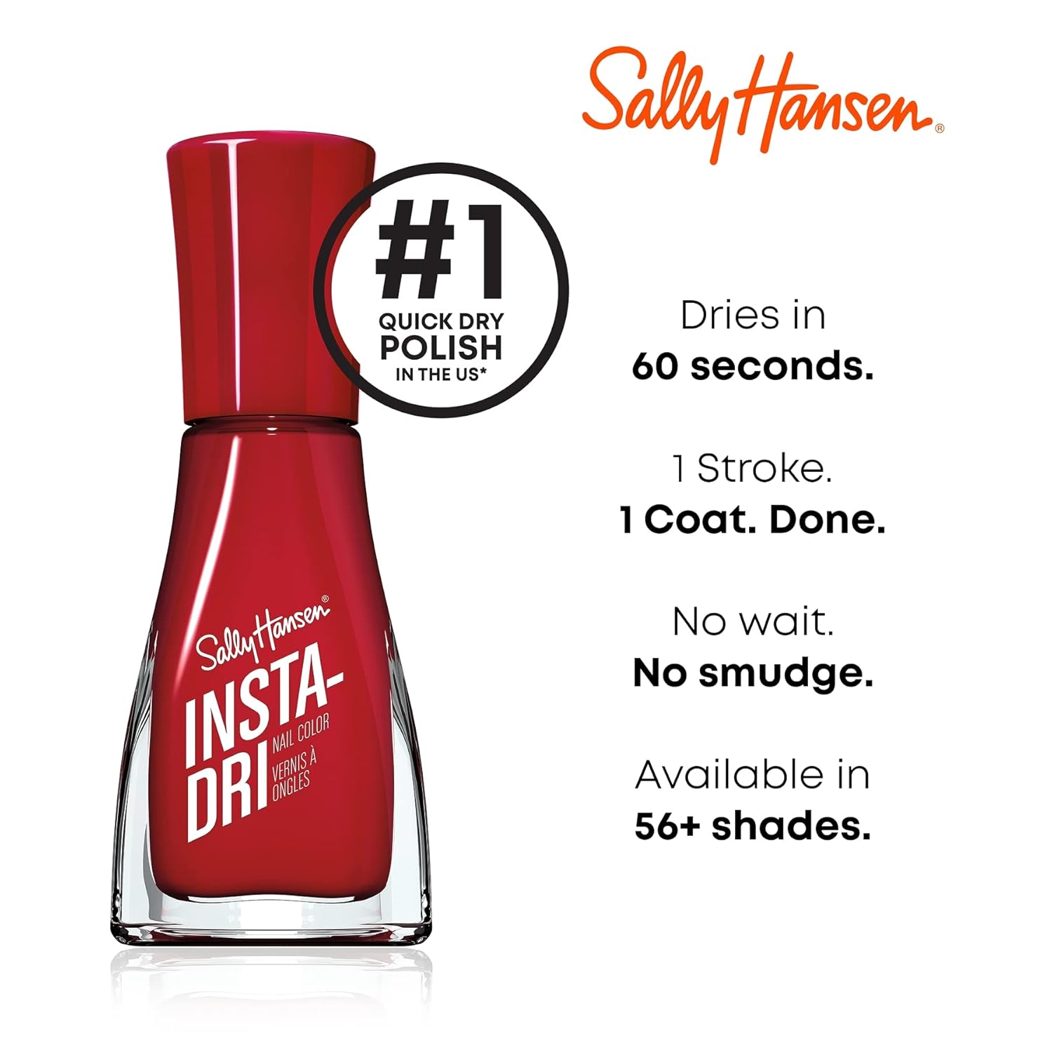Sally Hansen Insta-Dri®,The Future Is Fushia, Quick Dry, Long Lasting, Streak-Free Shine, Pink Nail Polish : Beauty & Personal Care