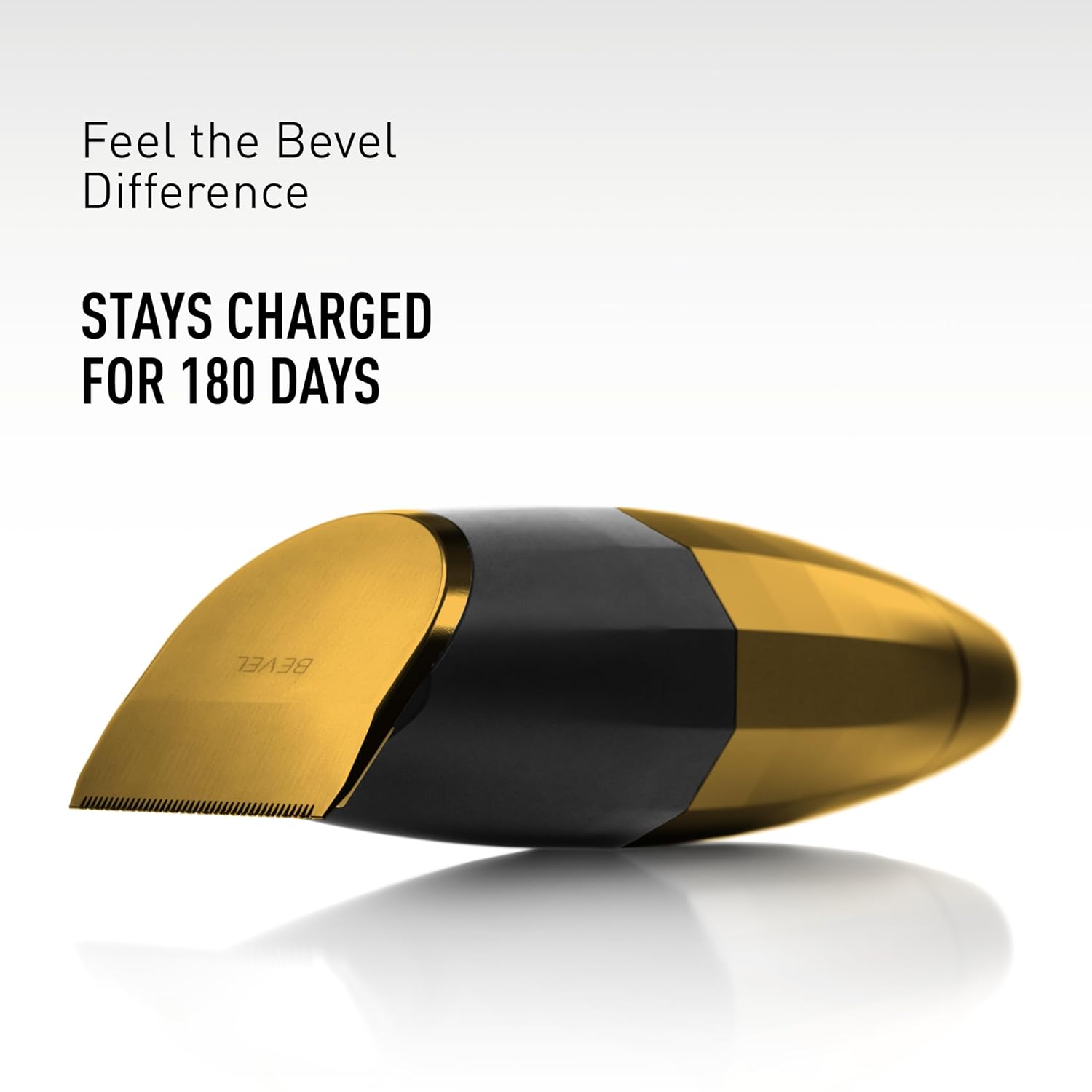 Bevel Beard Trimmer For Men - Black Edition Cordless Trimmer, 8 Hour Rechargeable Battery Life, Tool Free Adjustable Zero Gapped Blade, Barber Supplies, Mustache Trimmer