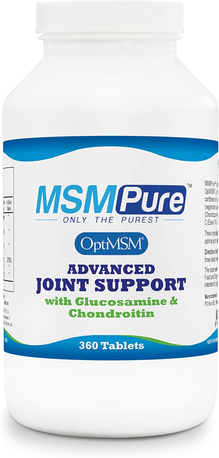 Kala Health Msmpure Advanced Joint Support Tablets – Glucosamine, Chondroitin, Optimsm, Ester-C & Manganese For Joint Health, Flexibility & Mobility – Vegetarian-Sourced Glucosamine, 360 Count