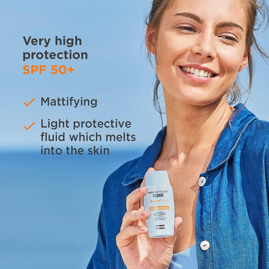 ISDIN Fotoprotector Fusion Fluid SPF 50+ 50ml | Facial Sun Cream | Suitable for All Skin Types