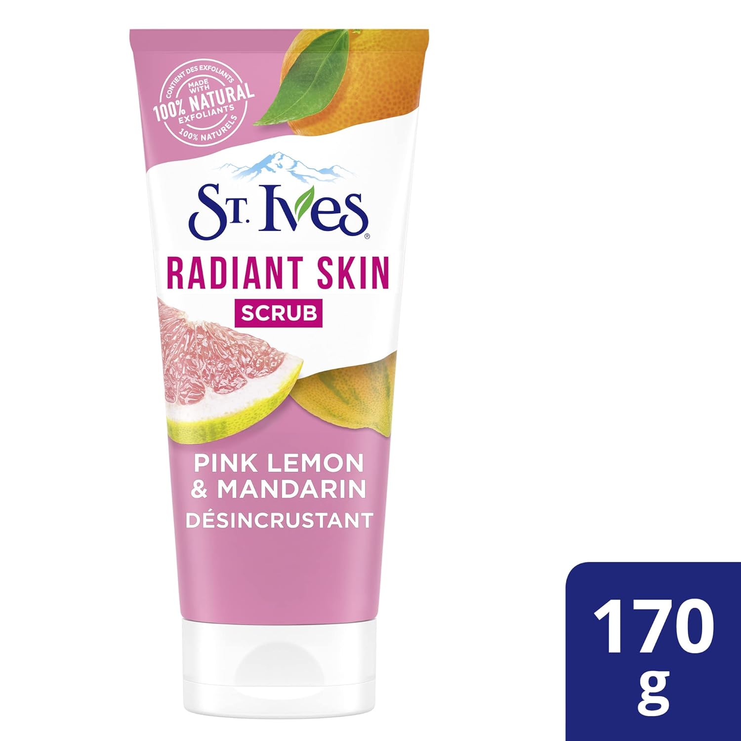 St. Ives Even & Bright Pink Lemon & Mandaran Orange Scrub, 150 Ml : Beauty & Personal Care
