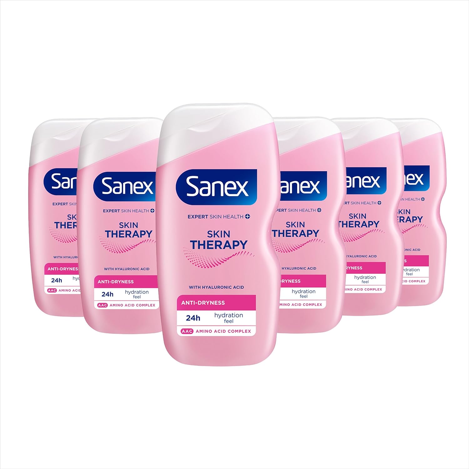 Sanex Skin Therapy Anti-Dryness Shower Cream 450Ml | Dry Skin Body Wash | *Relieves Dryness And Reduce Itchiness | Amino Acid Complex With Hyaluronic Acid | Supports Skin’S Barrier | 0% Sulphates