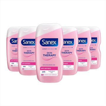 Sanex Skin Therapy Anti-Dryness Shower Cream 450Ml | Dry Skin Body Wash | *Relieves Dryness And Reduce Itchiness | Amino Acid Complex With Hyaluronic Acid | Supports Skin’S Barrier | 0% Sulphates