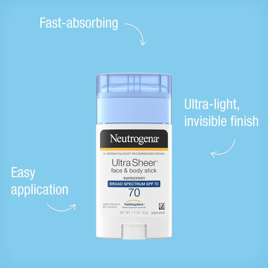 Neutrogena Ultra Sheer Dry-Touch Sunscreen, SPF 70 Stick