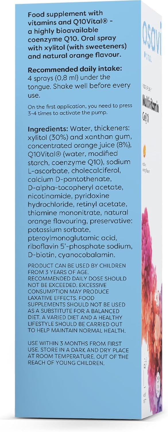 Osavi Multivitamin CoQ10 – 25 ml Oral Spray | Supports Energy Metabolism & Immune System | CoQ10Vital® for Optimal Absorption | Orange Flavor : Amazon.co.uk: Health & Personal Care