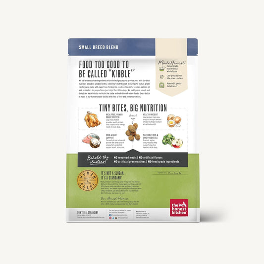 The Honest Kitchen Whole Food Clusters Small Breed Grain Free Chicken Dry Dog Food, 4 Lb Bag