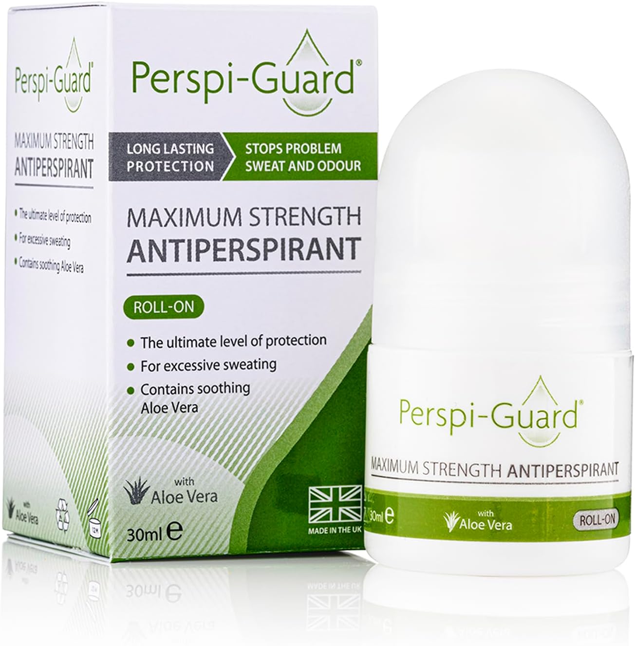 Perspi-Guard Maximum Strength Antiperspirant Roll On Deodorant For Men & Women, Excessive Sweating, Hyperhidrosis Treatment, Unscented, 50 Ml, 2-Pack
