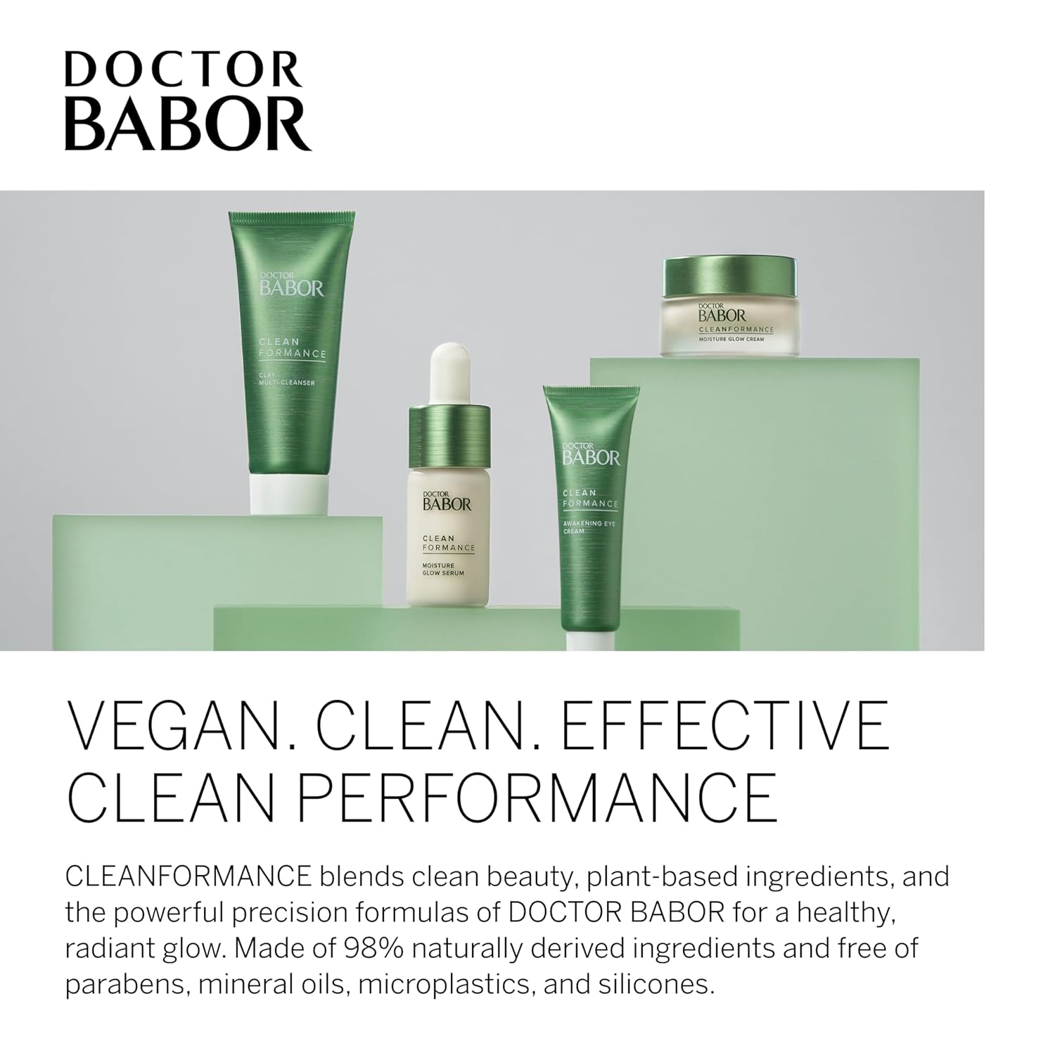 BABOR CLEANFORMANCE Moisture Glow Serum, Probiotic Face Serum with Light Reflecting Pigments to Give Skin Radiant Glow, Hyaluronic Acid & Aloe Vera for Plump Moisturized Skin, 1 oz : Beauty & Personal Care