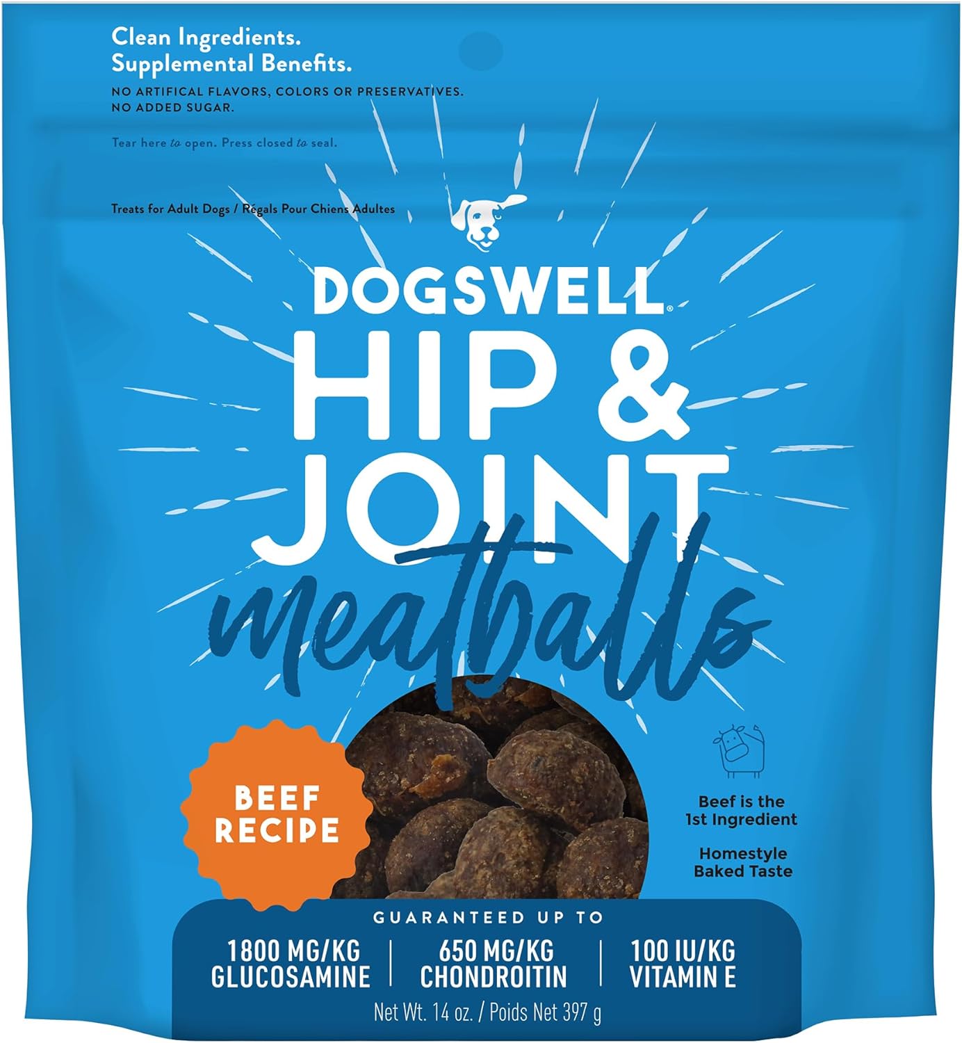 Dogswell Hip & Joint Beef Recipe Meatballs - 14 oz. : Pet Supplies