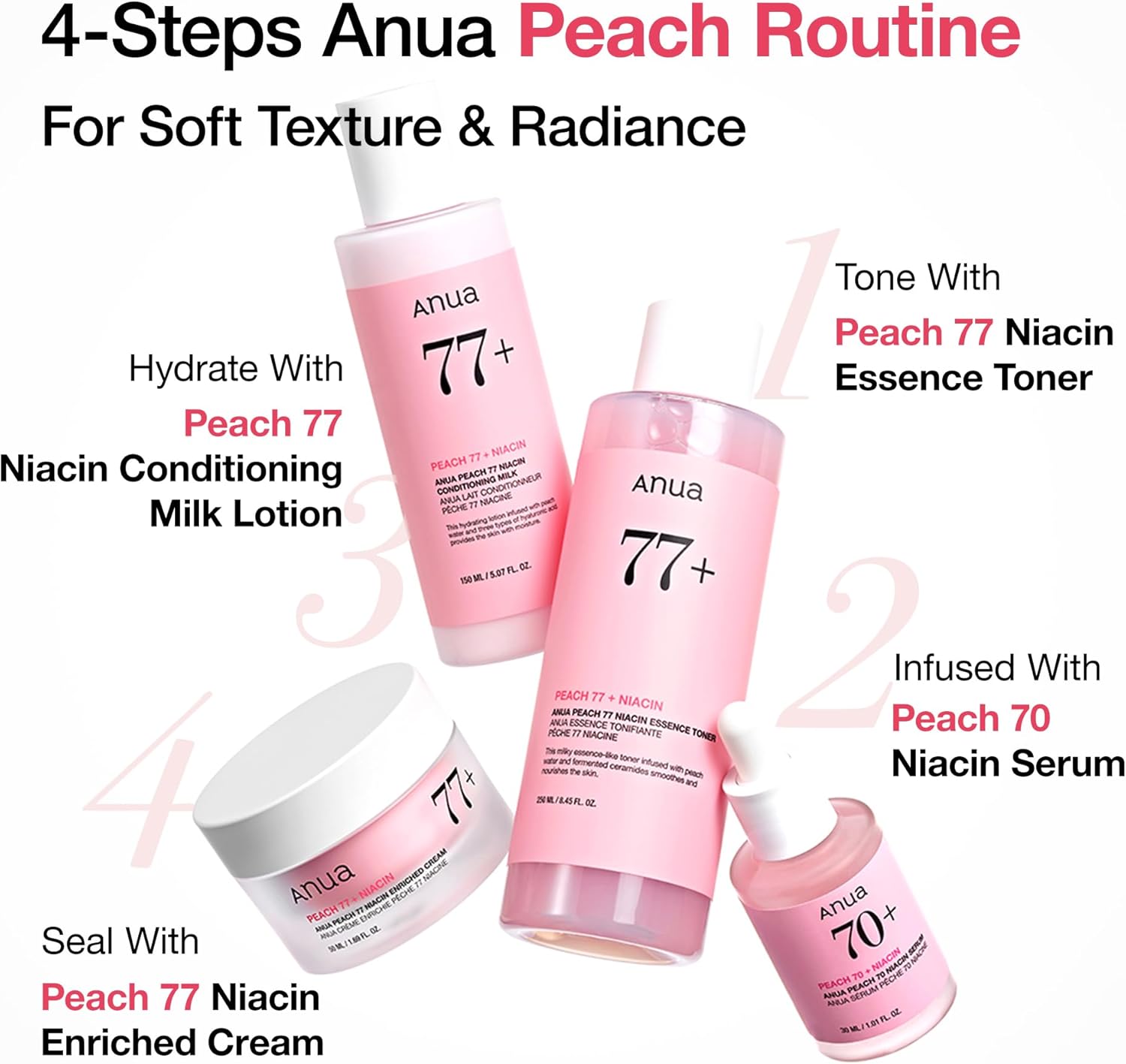 ANUA Peach 70 Niacinamide Serum, Lightweight Hydration for Dry Skin, Vitamin B12, Hyaluronic Acid, Glass Skin, Dewy Finish, Natural Pink Color, Korean Skin Care, 30ml/1.01 fl.oz : Amazon.co.uk: Beauty