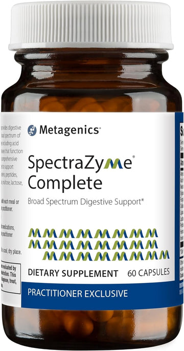 Metagenics Spectrazyme Complete - Digestive Enzymes Supplement - Digestive Health* For Men & Women - Non-Gmo - 60 Capsules