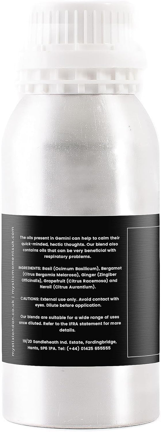 Mystix London | Yin Essential Oil Blend 1Kg | Lemon | Eucalyptus | Lavender | Rose Geranium | Ylang Ylang | Calming Aromatherapy Oil | Floral Citrus Scent | For Diffusers & Massage | Vegan, Gmo Free