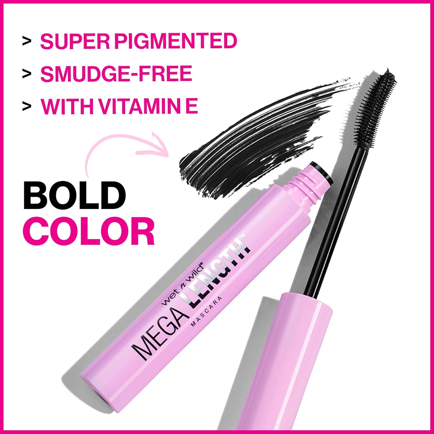 wet n wild Mega Length, Vitamin E Enriched Lengthening, Moisturizing, Softening Formula Precision Comb Brush, Cruelty-Free, Gluten-Free, Sulfate-Free & Vegan - Very Black : Beauty & Personal Care