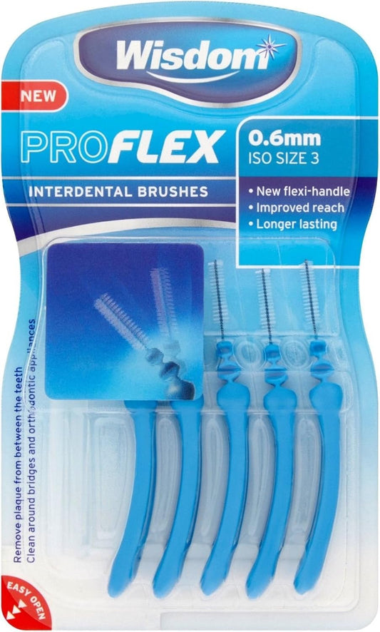 Wisdom Pro Flex Interdental Brush - 0.70Mm Yellow - 5 Brushes Per Pack (1)