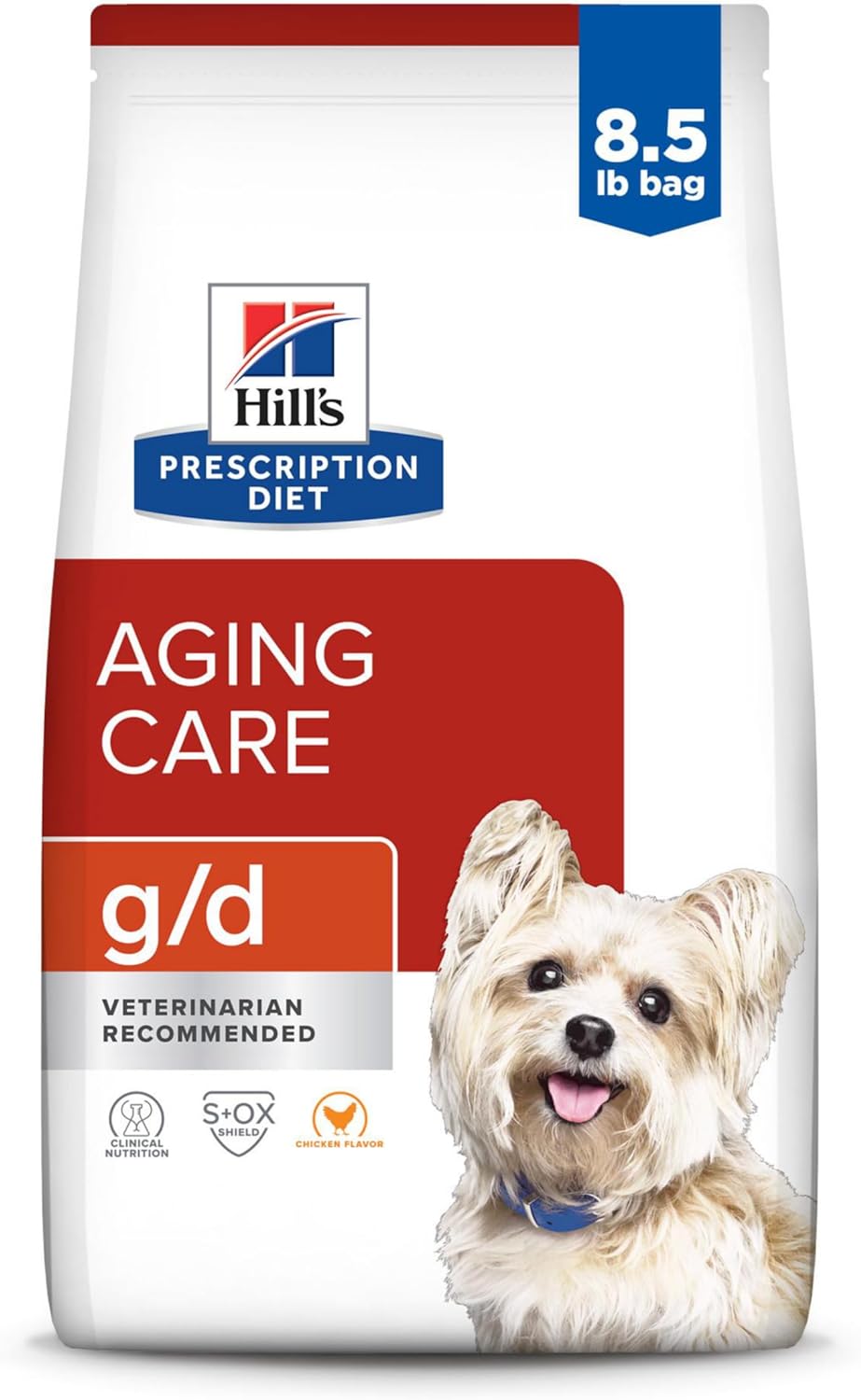 Hill'S Prescription Diet G/D Aging Care Chicken Flavor Dry Dog Food, Veterinary Diet, 8.5 Lb. Bag
