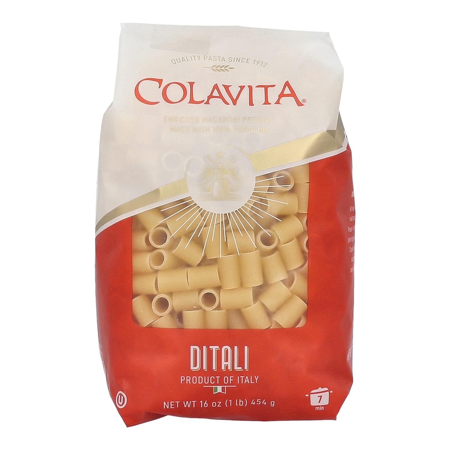 Colavita Pasta - Ditali, 1 Pound - Pack of 20