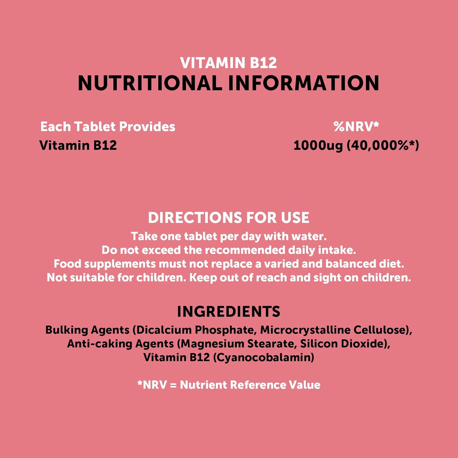 Get More Vits - Vitamin B12 (90 Tablets), 90 1000µg Daily Servings, Tackles Tiredness & Fatigue, Promotes Stronger Immune System, Boosts Normal Cell Growth, Vegetarian, Vegan, Food Supplement : Amazon.co.uk: Health & Personal Care