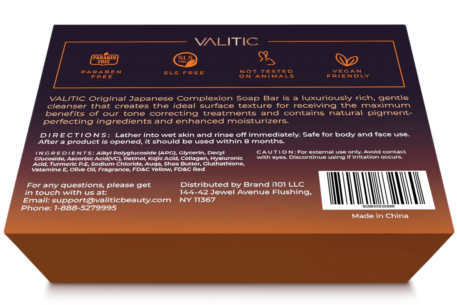 VALITIC Kojic Acid Soap for Hyperpigmentation - with Glutathione, Collagen & Vitamin C - Natural Soap Bars with Turmeric - Original Japanese Complex for Dark Spot Correction - 2 Pack : Beauty & Personal Care