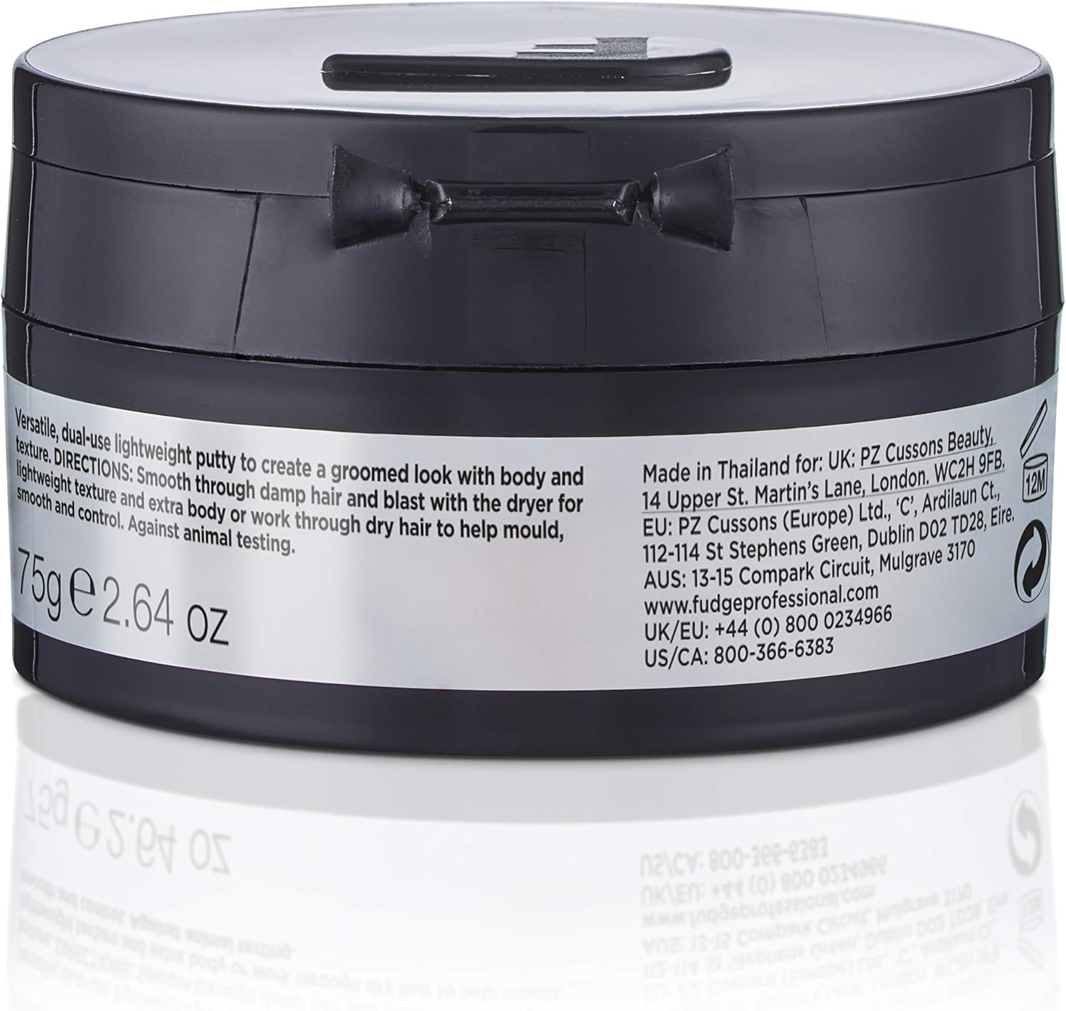 Fudge Professional Grooming Putty, Blow Dry Hair Styling Paste, Texturizing Finish, 75 G