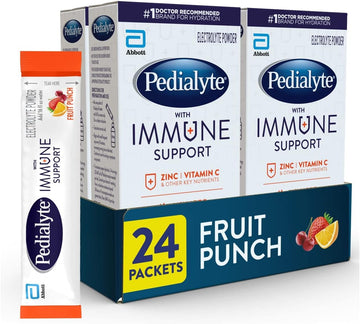 Pedialyte with Immune Support, Electrolytes with Vitamin C and Zinc, A