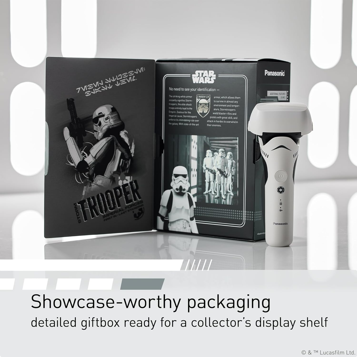 Panasonic Electric Shaver, Special Edition Star Wars Stormtrooper Design, Wet Dry Men’s Shaver with 3-Blade Cutting System and Pop-Up Trimmer - ES-SWLT2W : Everything Else