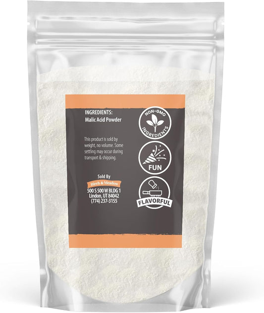 Birch & Meadow Malic Acid Powder, 1.2 Lb, Flavor Enhancer, Sour Candies