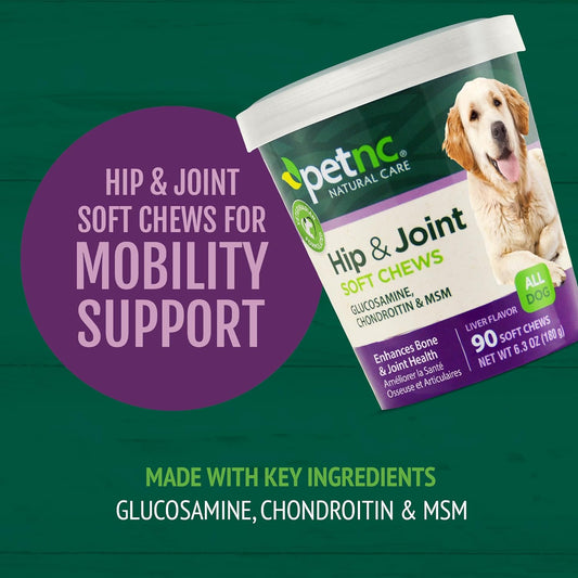 Petnc Natural Care Hip And Joint Soft Chews For Dogs, 90 Count,Liver,6.3 Oz