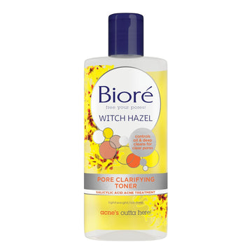 Bioré Witch Hazel Pore Clarifying Toner, With 2% Salicylic Acid For Acne Clearing And Balanced Skin Purification, 8 Ounce (Hsa/Fsa Approved)