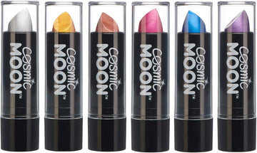 Metallic Lipstick By Cosmic Moon - Set Of 6 Colours - For Mesmerising Metallic Lips