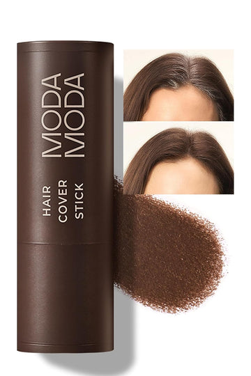 Moda Pro-Change Semi-Permanent Hair Color Stick - Easy To Apply Organic Root Touch Up & Hair Coloring #3 Natural Brown (0.12 Oz.)