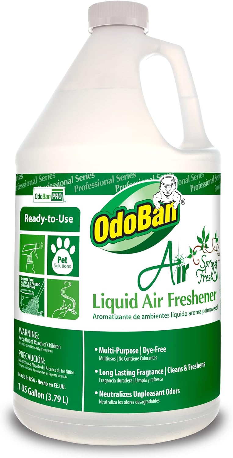 OdoBan 977462-G RTU Air Spring Fresh Liquid Air Freshener, 1 Gallon Bottle