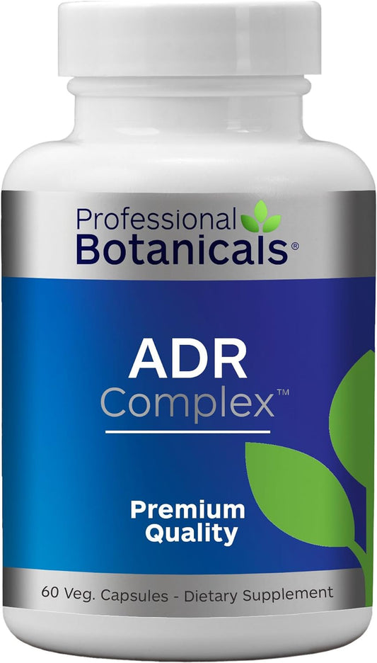 Professional Botanicals - Adrenal Complex Herbal Stress and Adrenal Health Supplement - 60 Vegetarian Capsules : Health & Household