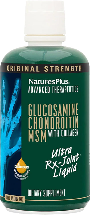 Natures Plus Ultra Rx-Joint Liquid, Honey Lemon - 30 Fl Oz, Pack Of 3 - Supports Healthy Joint Function - With Glucosamine, Chondroitin & Msm - Gluten Free - 90 Total Servings