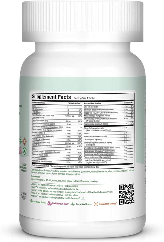 Maxi-Health Chewable Oraldophilus - Non Dairy - Probiotics, Tropical Flavor, 100 Chewies, Kosher