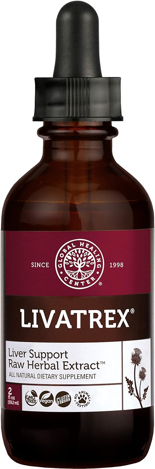 Global Healing Liver Health - Natural Vegan Liquid Drops Supplement Supports Liver And Gallbladder Detox & Function - Raw Herbal Extract For Best Absorption And Clean Cleanse - 2 Fl Oz Tincture