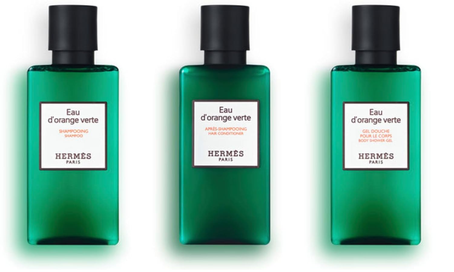 Hermes Eau D'Orange Verte Amenity Set Includes [1]Shower Gel [1]Shampoo And [1]Conditioner 80Ml 2.7 Ounces Each
