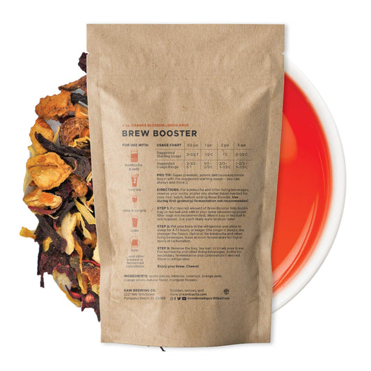 Kombucha.Com Orange Blossom Lemon Drop Brew Booster – Premium Botanical Flavor Enhancer For Home Brewed Kombucha, Tea, Sangria & More – Easy & Delicious Flavors For Your Kombucha Starter Kit – (4 Ounce. Makes 4 Gallons.)