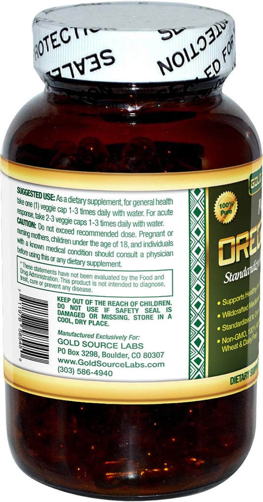 Wild Oregano Oil Capsules - 120 Liquid Veggie Softgels - Pure Standardized Wild Oregano Leaf Extract offers 70% Carvacrol (32 mg) for Immune System Health - Non GMO, Vegan, Gluten Free