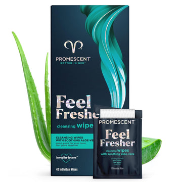 Promescent Flushable Wipes for Adults, Personal Cleansing Hygienic Wet Wipes for Men and Feminine Use - Infused with Aloe Vera, Hypoallergenic, pH Balanced, Single Use XL Towelettes (40 Count)