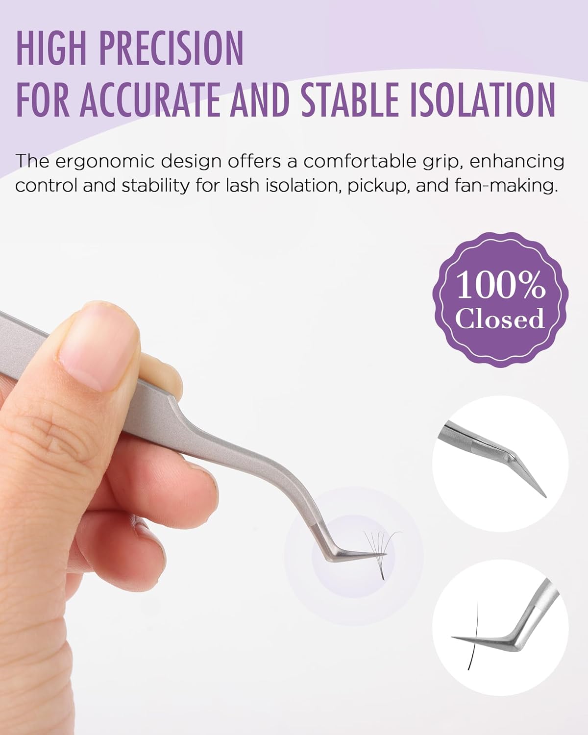 Beyelian Volume Lash Tweezers Lash Tweezers For Eyelash Extensions, Non-Slip High Precision Effortless Tip For Mega Fans, Stainless Steel Zj12 : Beauty & Personal Care