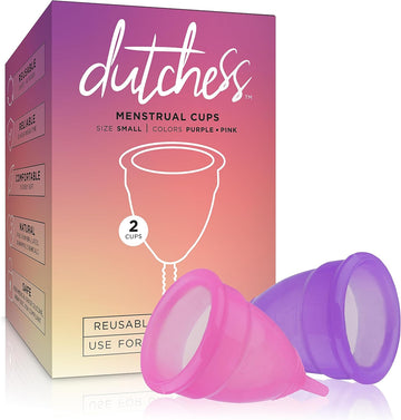 Dutchess Menstrual Authentic Original Cups with Free Bags - Large - No 1 Economical Feminine Alternative Protection for Cloth Sanitary Napkins for Menstruation, Large (Pack of 2)