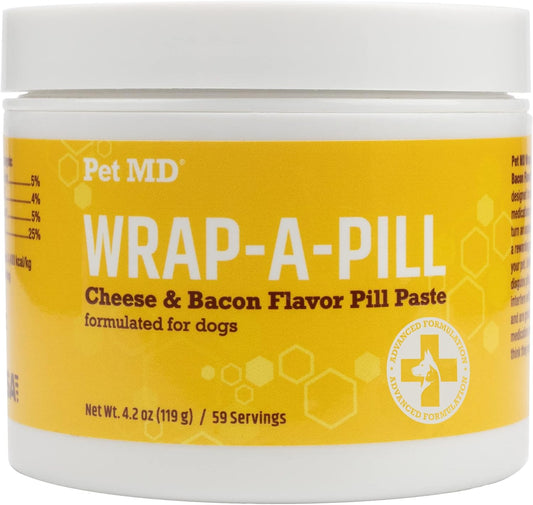 Pet Md Wrap-A-Pill Variety Pack - Peanut Butter Pill Paste, Cheese & Bacon, & Bacon Flavored Pill Paste For Dogs - 4.2 Oz Each