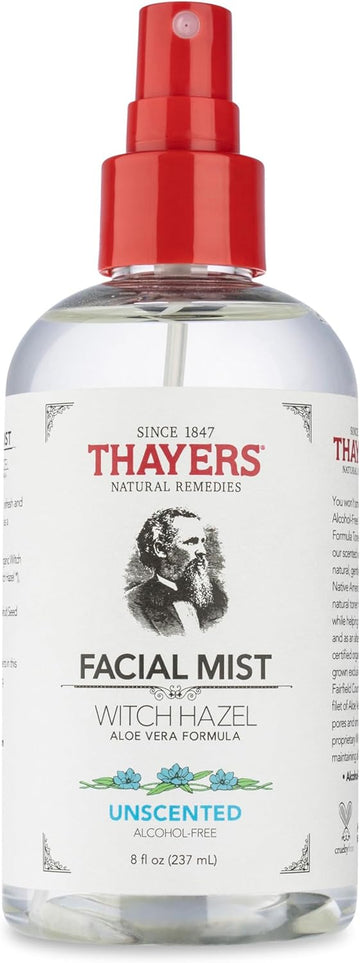 Thayers Witch Hazel Gentle Facial Mist Unscented Toner Lotion With Organic Aloe Vera 237Ml