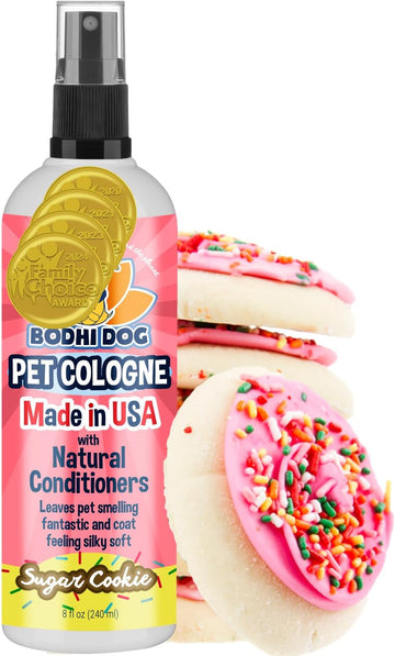 Bodhi Dog Natural Dog Cologne | Premium Scented Deodorizing Body Spray For Dogs & Cats | Neutralizes Strong Odors | Dog Perfume With Natural Dog Conditioner | Made In Usa (Sugar Cookie, 8 Fl Oz)