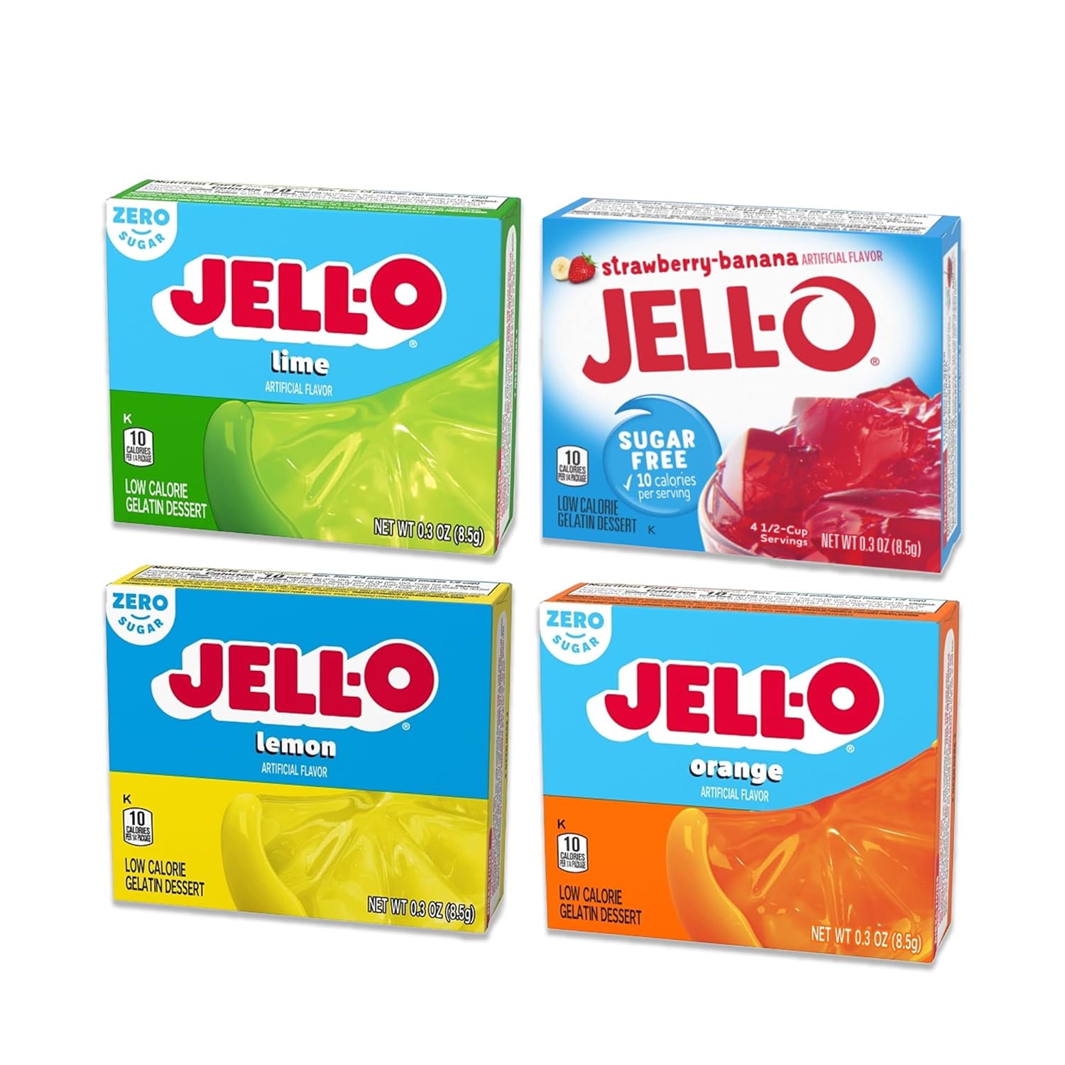 Jello Sugar Free Variety 8 Pack. Jell-O, Sugar Free Jello Mix, Sugar Free Jello Cups, Sugarfree, Lime Jello, Gelatina Sin Azucar, Sugar Free Gelatin Mix